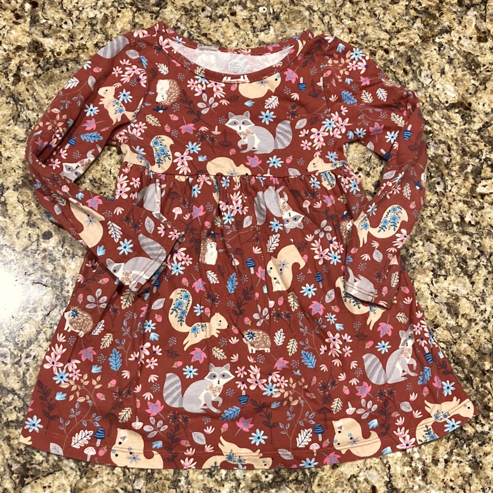 Forest Animals Empire Waist Dress